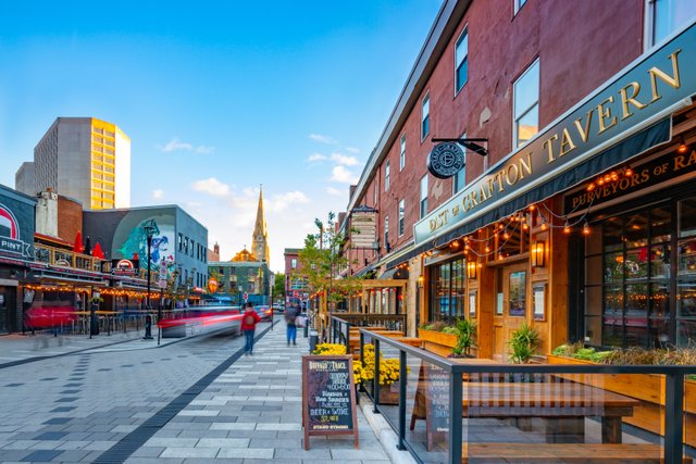 Argyle St. in Halifax, Nova Scotia, was at one time a residential area lined with extravagant mansions owned by the city's elite.

Today, it is home to some of Halifax's most popular bars and pubs.