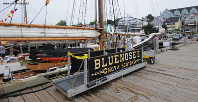 Halifax day trip to Lunenburg, Nova Scotia. Bluenose II at dock. 