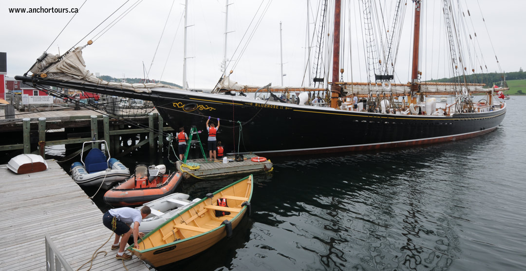 Bluenose II at rest in its home port of Lunenburg, Nova Scotia.