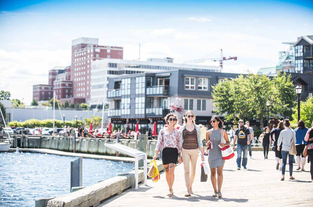 Shopping on the Halifax waterfront is a popular activity for locals and visitors alike.