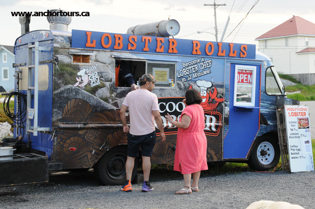 Fresh cooked lobster available on demand at Peggys Cove, Nova Scotia.