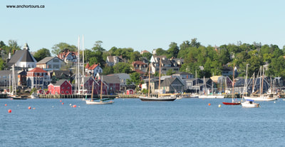 A great view of Lunenburg Harbour with the Lunenburg waterfront in the background.