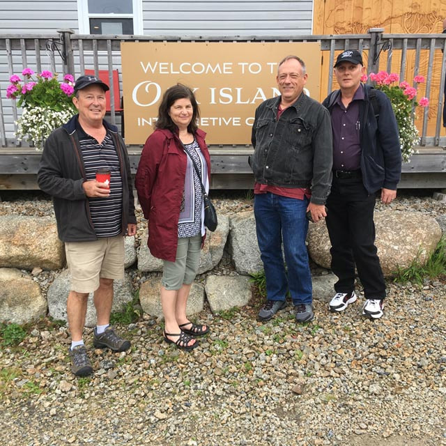 Visiting the Oak Island Interpretive Centre, Oak Island, Nova Scotia while on tour with Anchor Tours