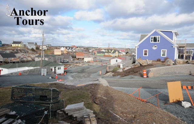 A great deal of infrastructure upgrades are taking place in Peggy's Cove, Nova Scotia.