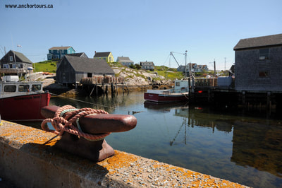 Halifax day trip to Peggy's Cove, Nova Scotia. Dockside view.